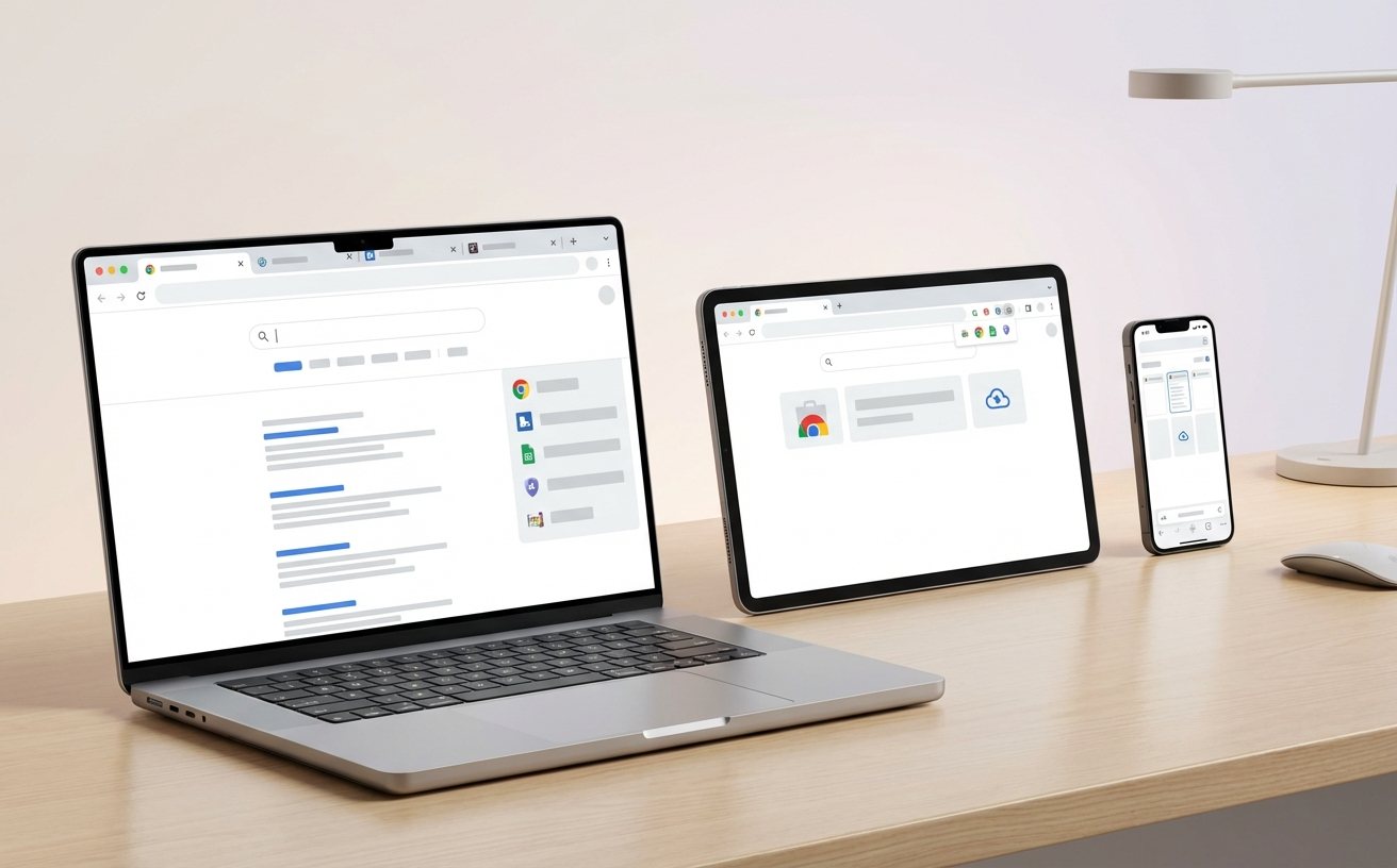 谷歌浏览器标签页与导航功能界面